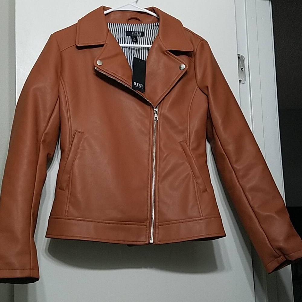 Womens brown leather jacket - Brand New